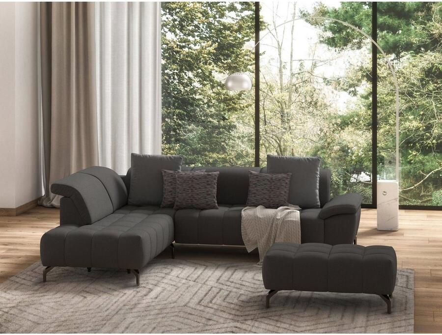 Sit&more Hocker Blauw met zwarte poten - Foto 4