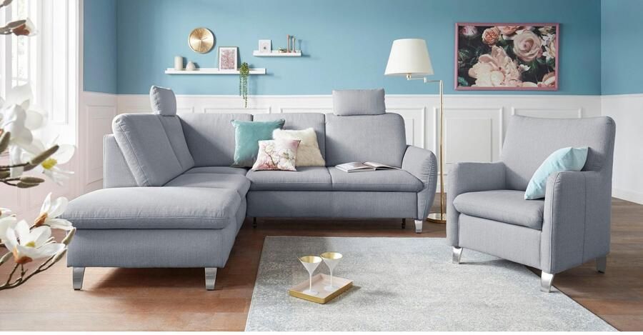 Sit&more Hoekbank Daytona L-vorm met binnenvering twee hoofdsteunen en naar keuze met slaapfunctie - Foto 3