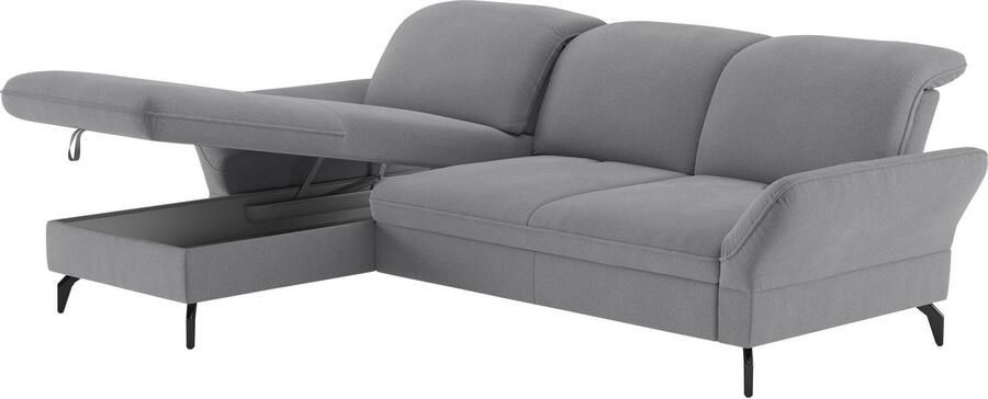 Sit&more Hoekbank Leandro L-vorm Naar keuze met bed hoofdbord en armleuningfunctie en bedkist - Foto 6
