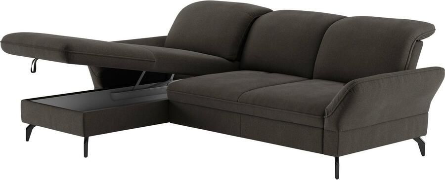 Sit&more Hoekbank Leandro L-vorm Naar keuze met bed hoofdbord en armleuningfunctie en bedkist - Foto 6