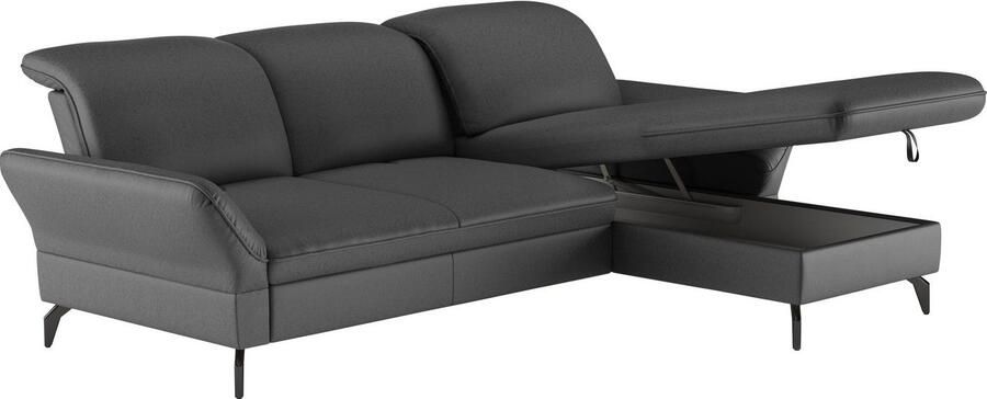 Sit&more Hoekbank Leandro L-vorm Naar keuze met bed hoofdbord en armleuningfunctie en bedkist - Foto 6