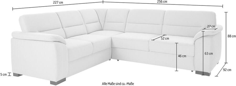 Sit&more Hoekbank Montego L-vorm naar keuze met slaapfunctie en lade - Foto 6
