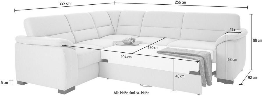 Sit&more Hoekbank Montego L-vorm naar keuze met slaapfunctie en lade - Foto 5