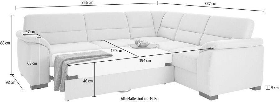 Sit&more Hoekbank Montego L-vorm naar keuze met slaapfunctie en lade - Foto 4