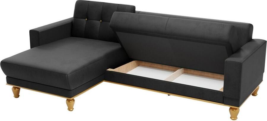 Sit&more Hoekbank Orient 5 L-vorm met strassteentjes naar keuze met slaapfunctie en bedkist - Foto 6