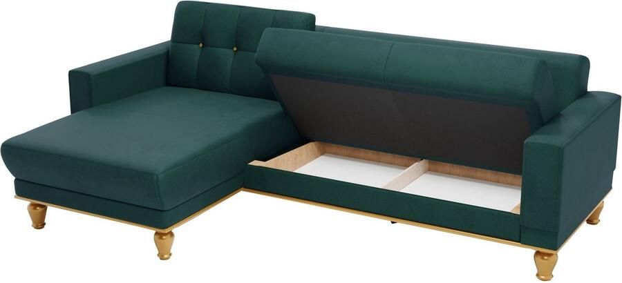 Sit&more Hoekbank Orient 5 L-vorm met strassteentjes naar keuze met slaapfunctie en bedkist - Foto 5