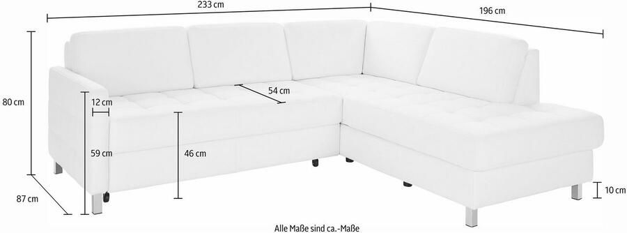 Sit&more Hoekbank Pablo L-vorm naar keuze met slaapfunctie en bedkist - Foto 3