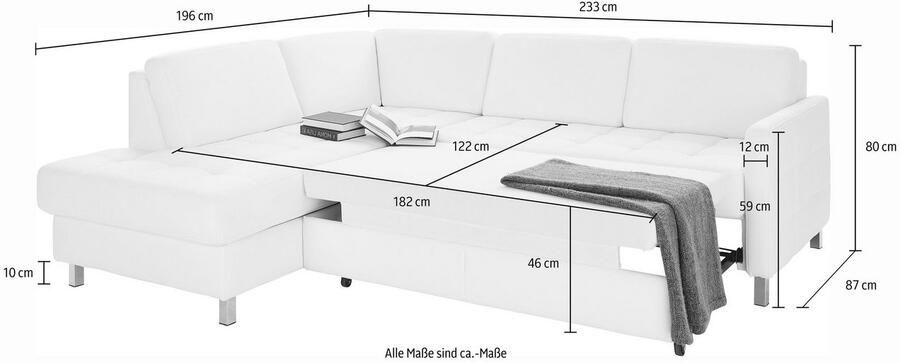 Sit&more Hoekbank Pablo L-vorm naar keuze met slaapfunctie en bedkist - Foto 9