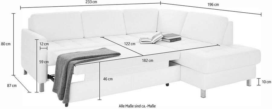 Sit&more Hoekbank Pablo L-vorm naar keuze met slaapfunctie en bedkist - Foto 3