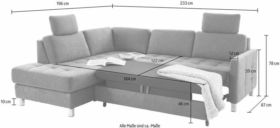 Sit&more Hoekbank Pablo L-vorm optioneel met slaapfunctie - Foto 3