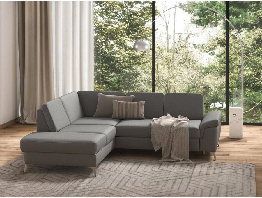 Sit&more Hoekbank Padua L-vorm inclusief zitdiepteverstelling armleuning en binnenvering - Foto 4
