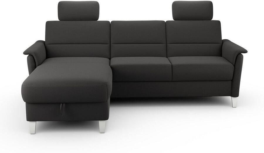 Sit&more Hoekbank Palmera L-vorm B: 244 cm optioneel bedfunctie & bedlade veerkern - Foto 3