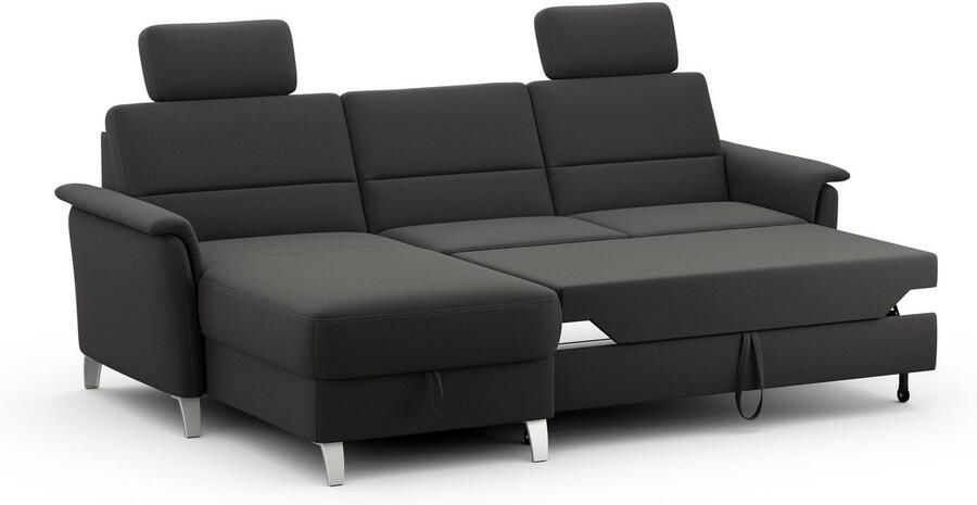 Sit&more Hoekbank Palmera L-vorm B: 244 cm optioneel bedfunctie & bedlade veerkern - Foto 7