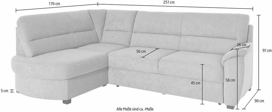 Sit&more Hoekbank Pandora L-vorm naar keuze met slaapfunctie en bedkist - Foto 5