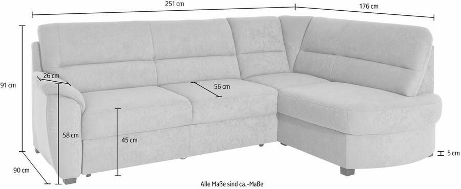 Sit&more Hoekbank Pandora L-vorm naar keuze met slaapfunctie en bedkist - Foto 13
