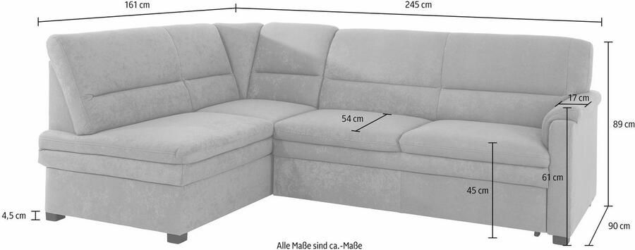 Sit&more Hoekbank Pisa L-vorm met binnenvering naar keuze met slaapfunctie - Foto 3