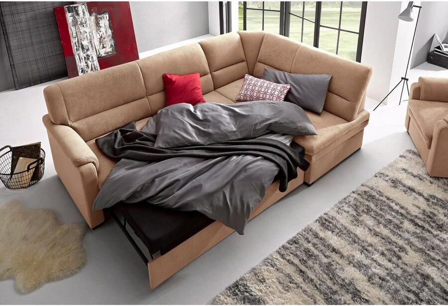 Sit&more Hoekbank Pisa L-vorm met binnenvering naar keuze met slaapfunctie - Foto 3