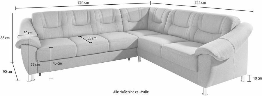 Sit&more Hoekbank Salsa L-vorm met binnenvering naar keuze met slaapfunctie - Foto 3