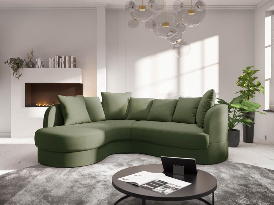 Sit&more Hoekbank Samba L-vorm moderne organische vorm inclusief 7 losse rugkussens - Foto 4