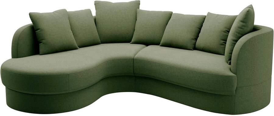 Sit&more Hoekbank Samba L-vorm moderne organische vorm inclusief 7 losse rugkussens - Foto 3