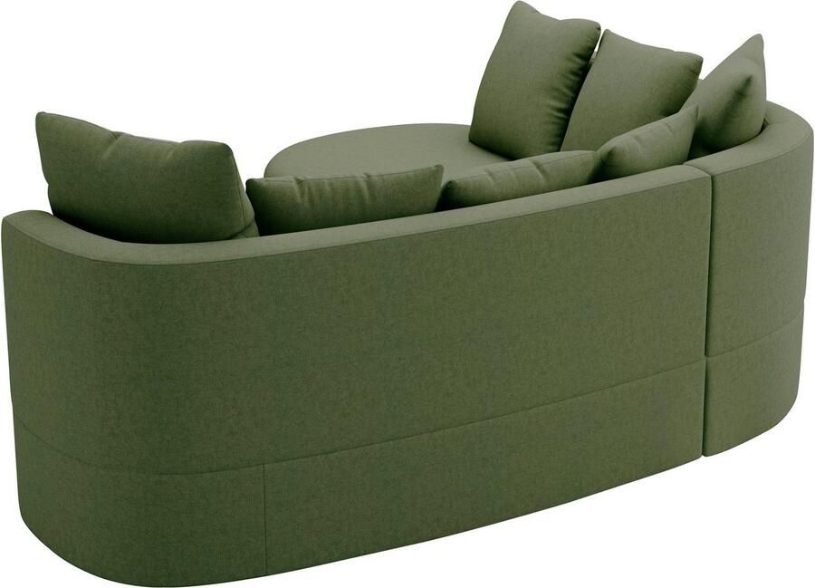 Sit&more Hoekbank Samba L-vorm moderne organische vorm inclusief 7 losse rugkussens