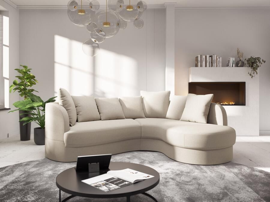 Sit&more Hoekbank Samba L-vorm moderne organische vorm inclusief 7 losse rugkussens - Foto 4