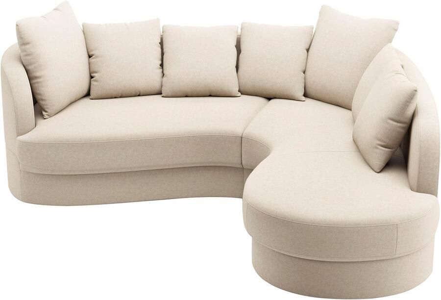 Sit&more Hoekbank Samba L-vorm moderne organische vorm inclusief 7 losse rugkussens - Foto 2