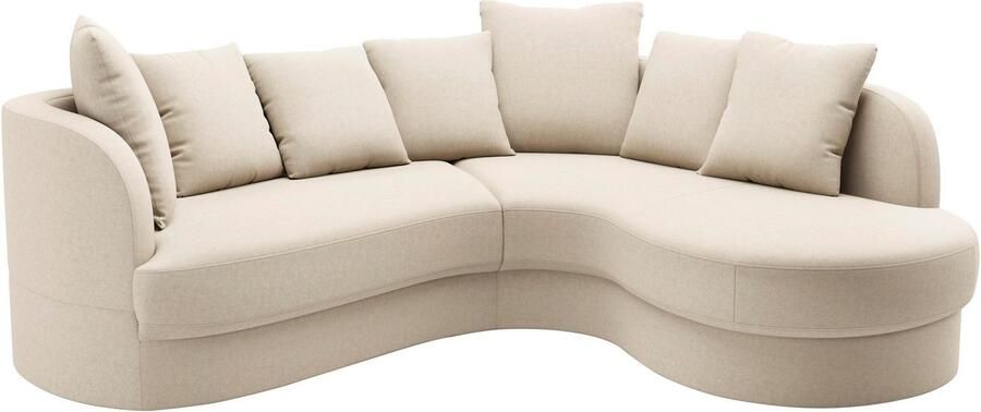 Sit&more Hoekbank Samba L-vorm moderne organische vorm inclusief 7 losse rugkussens - Foto 3