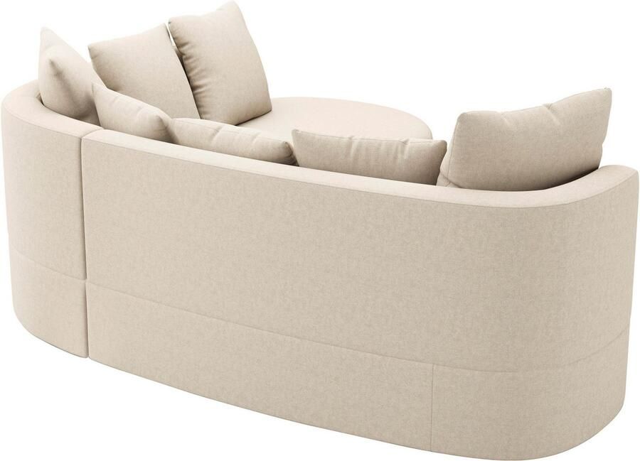 Sit&more Hoekbank Samba L-vorm moderne organische vorm inclusief 7 losse rugkussens