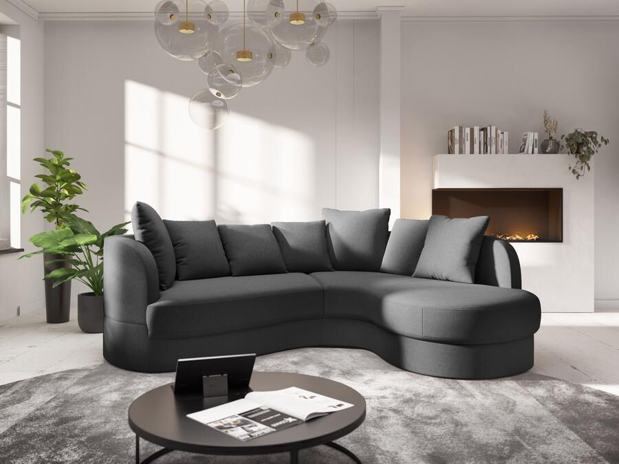 Sit&more Hoekbank Samba L-vorm moderne organische vorm inclusief 7 losse rugkussens - Foto 4