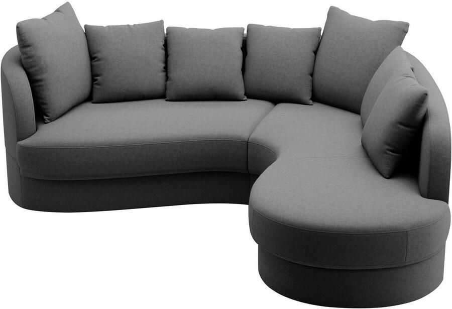 Sit&more Hoekbank Samba L-vorm moderne organische vorm inclusief 7 losse rugkussens - Foto 2