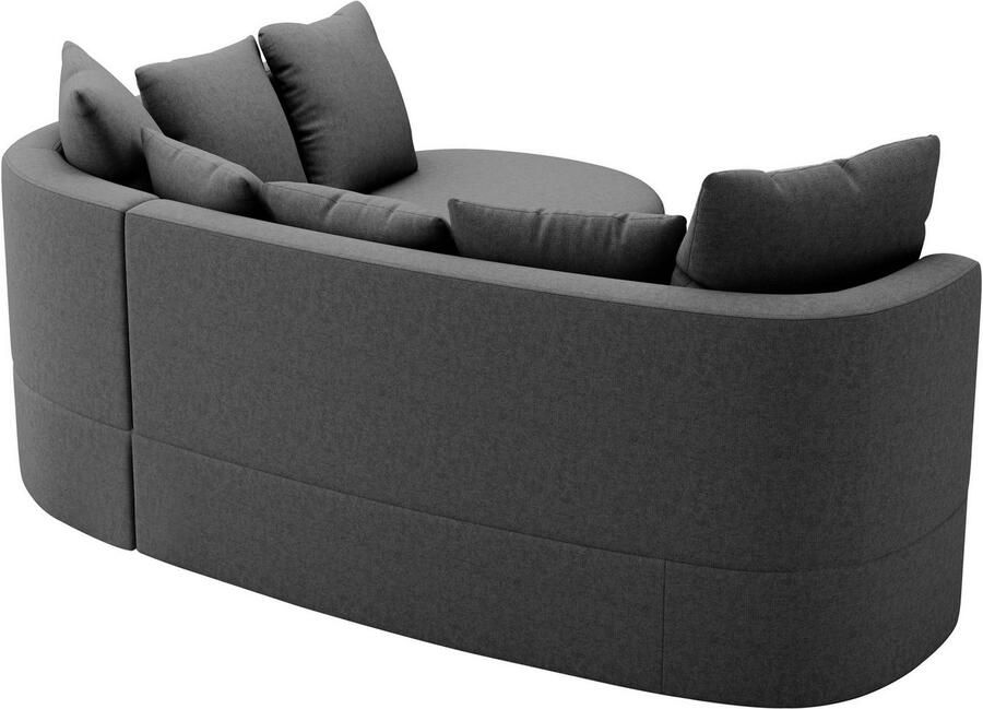 Sit&more Hoekbank Samba L-vorm moderne organische vorm inclusief 7 losse rugkussens