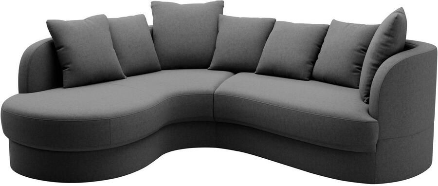 Sit&more Hoekbank Samba L-vorm moderne organische vorm inclusief 7 losse rugkussens - Foto 3