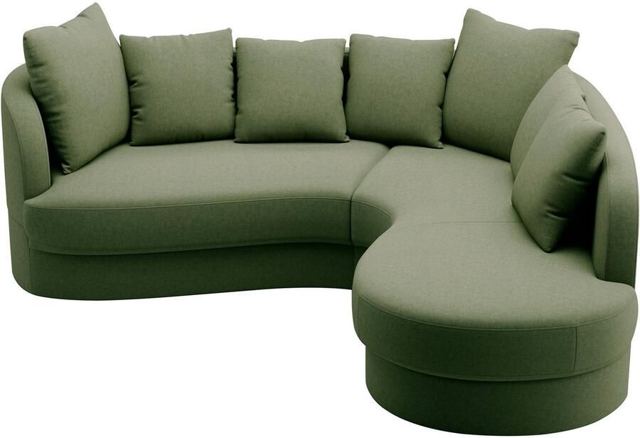 Sit&more Hoekbank Samba L-vorm moderne organische vorm inclusief 7 losse rugkussens - Foto 2