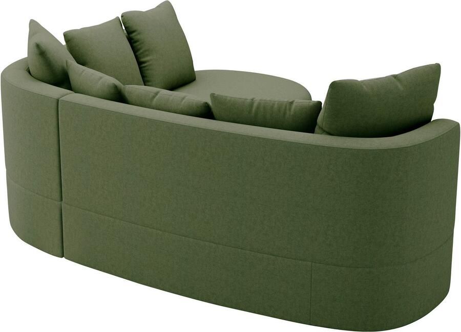 Sit&more Hoekbank Samba L-vorm moderne organische vorm inclusief 7 losse rugkussens