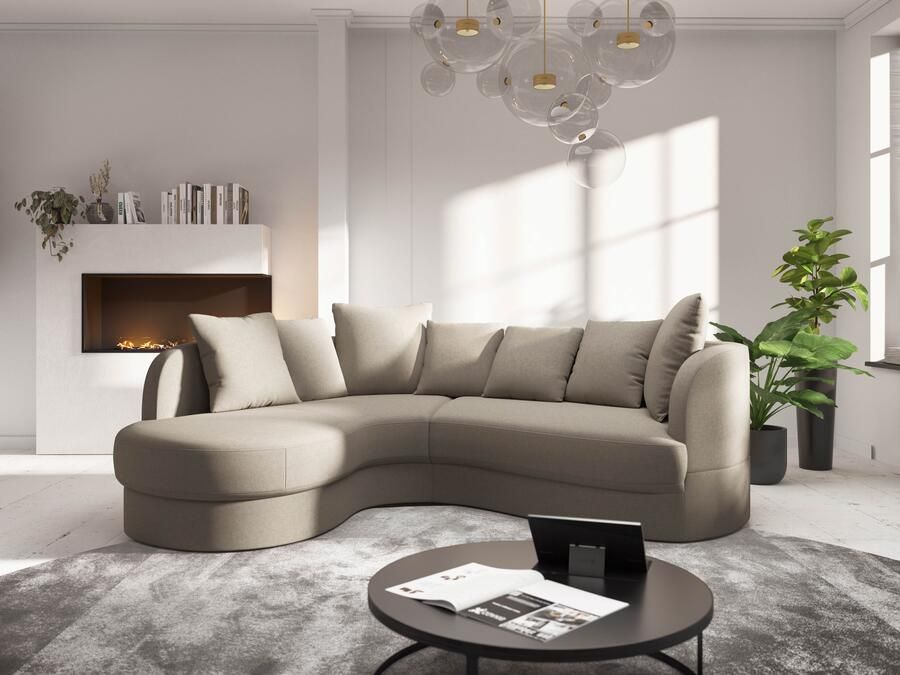 Sit&more Hoekbank Samba L-vorm moderne organische vorm inclusief 7 losse rugkussens - Foto 4