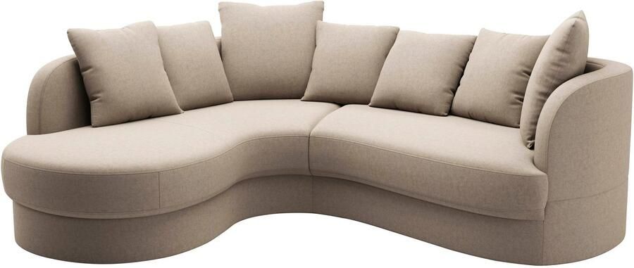 Sit&more Hoekbank Samba L-vorm moderne organische vorm inclusief 7 losse rugkussens - Foto 3