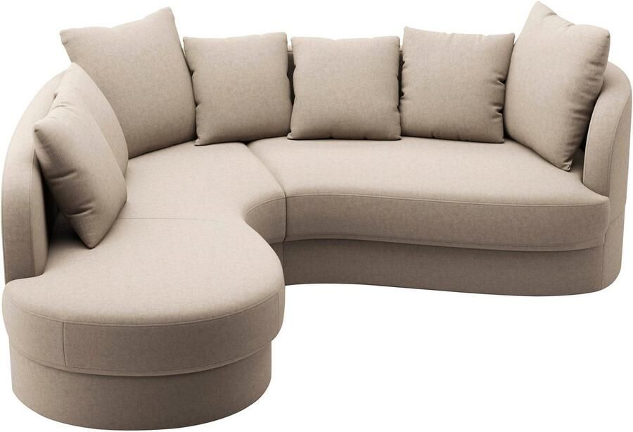 Sit&more Hoekbank Samba L-vorm moderne organische vorm inclusief 7 losse rugkussens - Foto 2