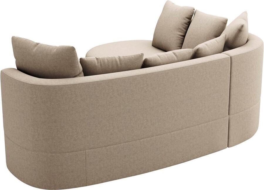 Sit&more Hoekbank Samba L-vorm moderne organische vorm inclusief 7 losse rugkussens