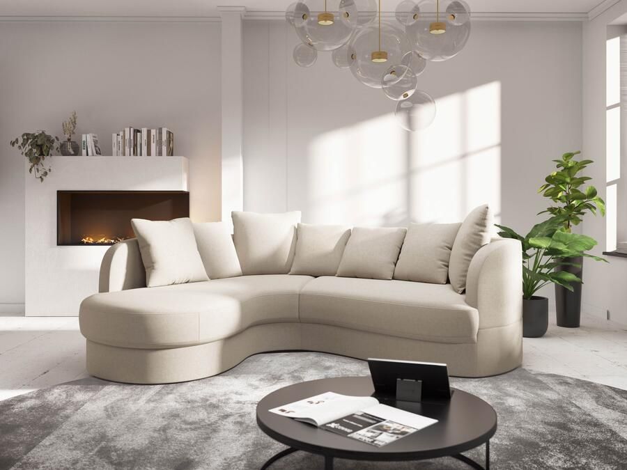 Sit&more Hoekbank Samba L-vorm moderne organische vorm inclusief 7 losse rugkussens - Foto 4