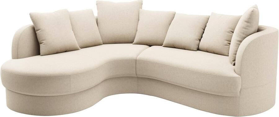 Sit&more Hoekbank Samba L-vorm moderne organische vorm inclusief 7 losse rugkussens - Foto 3