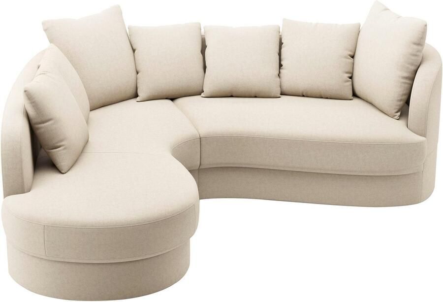 Sit&more Hoekbank Samba L-vorm moderne organische vorm inclusief 7 losse rugkussens - Foto 2