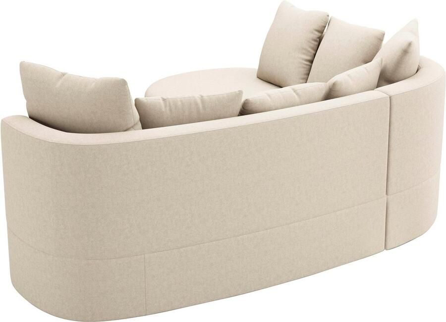 Sit&more Hoekbank Samba L-vorm moderne organische vorm inclusief 7 losse rugkussens