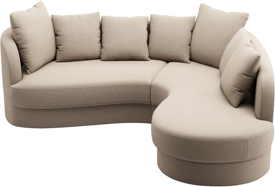 Sit&more Hoekbank Samba L-vorm moderne organische vorm inclusief 7 losse rugkussens - Foto 2