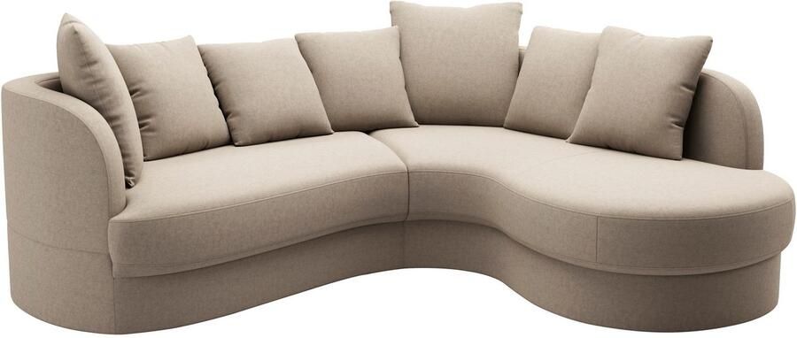 Sit&more Hoekbank Samba L-vorm moderne organische vorm inclusief 7 losse rugkussens - Foto 3