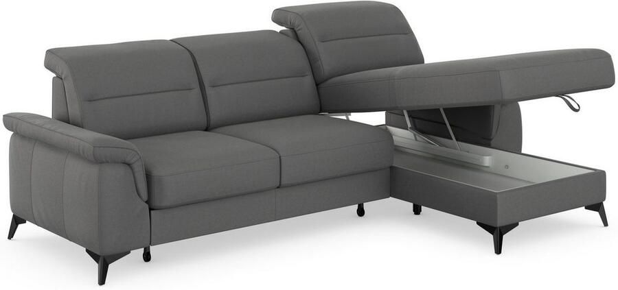 Sit&more Hoekbank Sinatra L-vorm met récamier optioneel met verstelbare hoofdsteun en armleuning - Foto 10