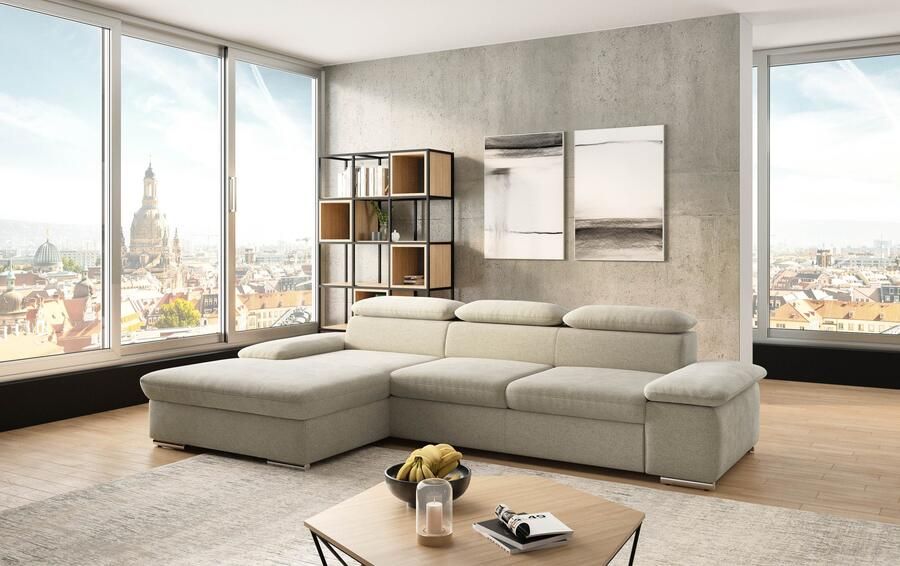 Sit&more Hoekbank Valantine L-vorm inclusief verstelbare hoofdsteun en armleuning naar keuze met slaapfunctie - Foto 2