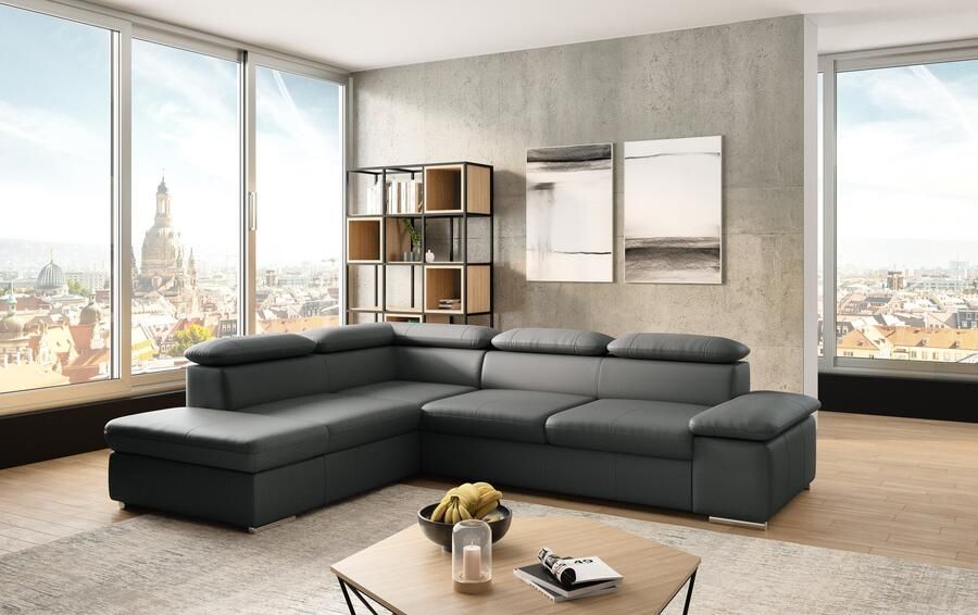 Sit&more Hoekbank Valentine L-vorm bank met verstelbare arm- en hoofdsteun - Foto 3