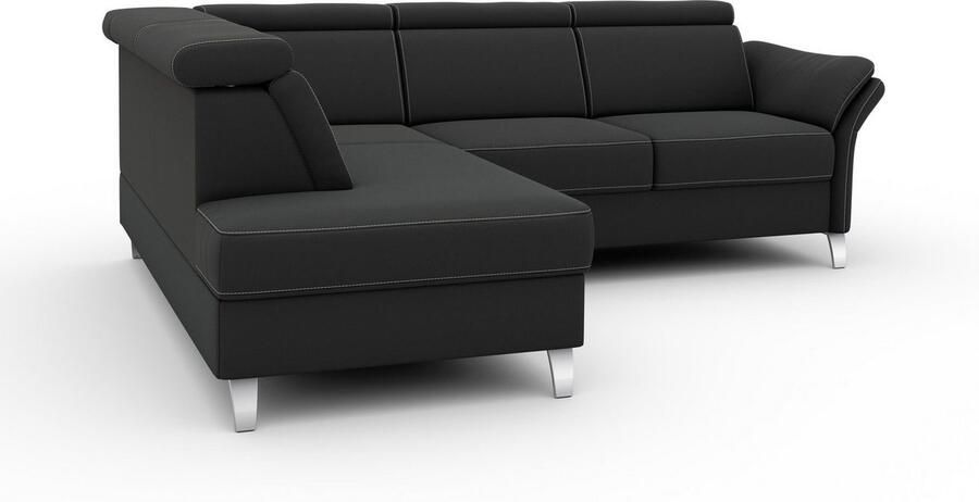 Sit&more Hoekbank Vincenzo L-vorm met verstelbare hoofdsteun naar keuze met slaapfunctie bedkist - Foto 5