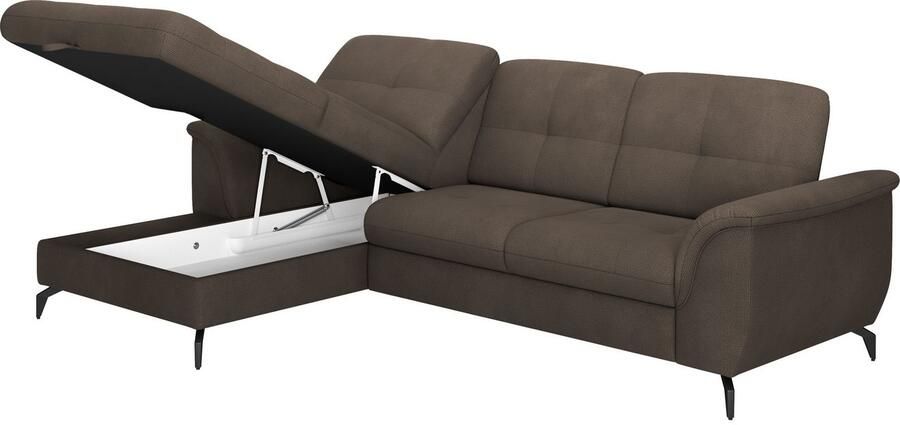 Sit&more Hoekbank Zora L-vorm naar keuze met slaapfunctie en bedkist - Foto 5